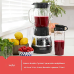Liquidificador digital BLACK + DECKER PowerCrush com tecnologia silenciosa, aço inoxidável - Imagem 6