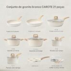 CAROTE Conjunto de 21 panelas e frigideira antiaderente - Imagem 2