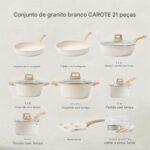 CAROTE Conjunto de 21 panelas e frigideira antiaderente - Imagem 2