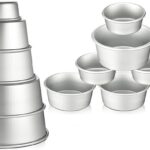 12 Peças set Alumínio Round Cake Pans Bakeware Sets com 4 polegadas, 6 polegadas, 8 polegadas, 9 polegadas, 10 polegadas