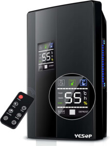 Yesop Desumidificador De Ar Ambiente Eletrico Antimofo 2000ml Portátil E Bivolt 110/220v Operação Controle Remota