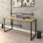 Escrivaninha Trevalla Kuadra Me150-E10 Industrial 150cm Preto Onix - Imagem 4