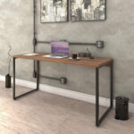Escrivaninha Trevalla Kuadra Me150-E10 Industrial 150cm Preto Onix - Imagem 2