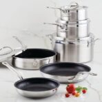 Hestan - Coleção ProBond Conjunto profissional de panelas antiaderentes TITUM de aço inoxidável - Imagem 3