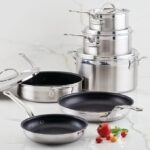 Hestan - Coleção ProBond Conjunto profissional de panelas antiaderentes TITUM de aço inoxidável - Imagem 3