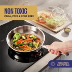 LEGEND COOKWARE Conjunto de panelas de aço inoxidável | 5 camadas, 14 peças, indução, não tóxico, seguro para forno | Melhor 18/8 totalmente revestido - Imagem 2