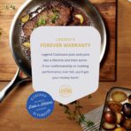 LEGEND COOKWARE Conjunto de panelas de aço inoxidável | 5 camadas, 14 peças, indução, não tóxico, seguro para forno | Melhor 18/8 totalmente revestido - Imagem 7