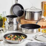 Hestan - Coleção ProBond Conjunto profissional de panelas antiaderentes TITUM de aço inoxidável - Imagem 2