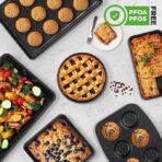 NutriChef Conjunto de assadeiras empilháveis de 8 peças - Imagem 3