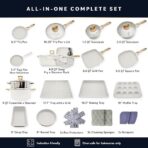 Home Hero Conjunto de panelas e frigideiras antiaderentes Creme - Imagem 2
