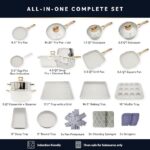Home Hero Conjunto de panelas e frigideiras antiaderentes Creme - Imagem 2