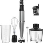 Conjunto de liquidificador de imersão portátil com fio de 1100 W