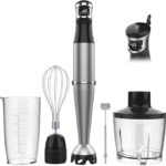 Conjunto de liquidificador de imersão portátil com fio de 1100 W