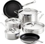 Hestan - Coleção ProBond Conjunto profissional de panelas antiaderentes TITUM de aço inoxidável